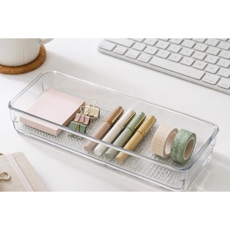 Core Home 3 in. H X 2 in. W X 9 in. D Storage Box Clear