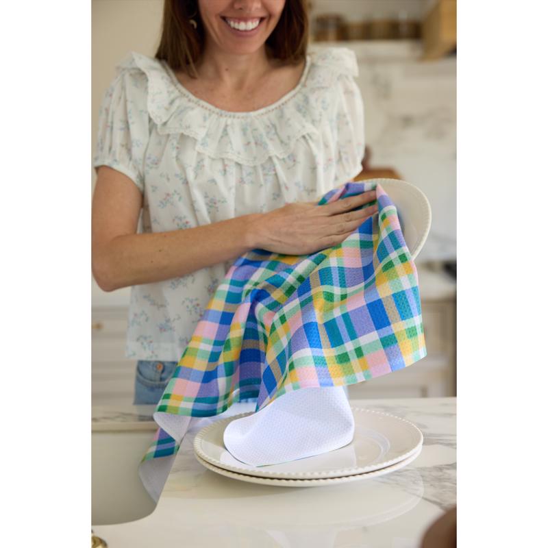Geometry Multicolor Polyester Inshore Kitchen Towel 1 pk
