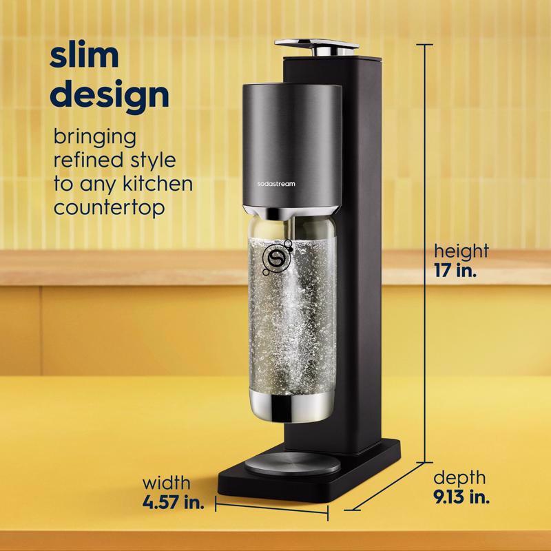 SodaStream Sparkling Water Machine Black 1 L Sparkling Water Maker Kit 1 each