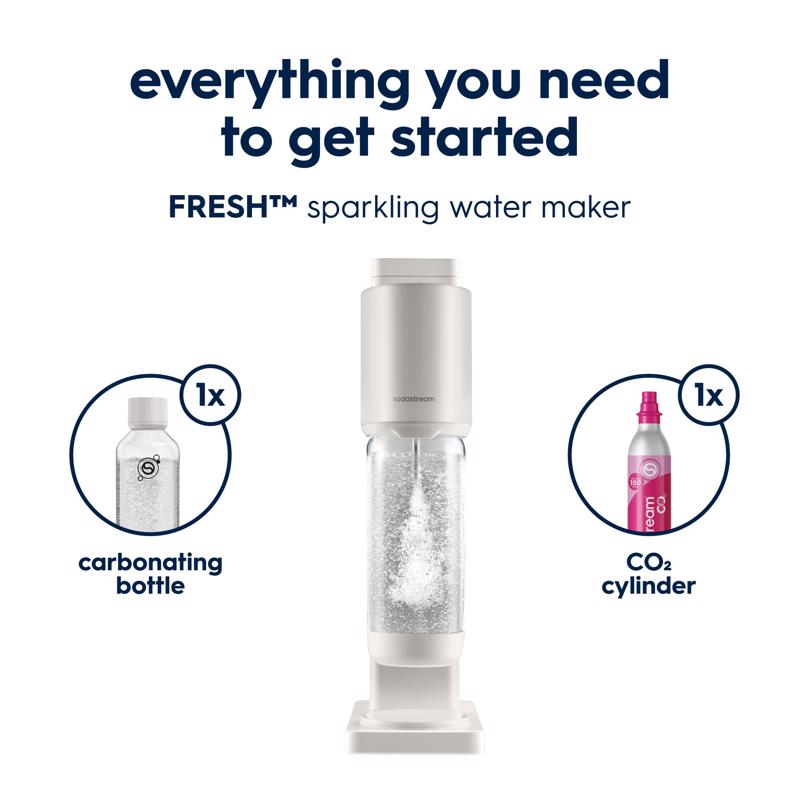 SodaStream Fresh White 1 L Sparkling Water Maker Kit