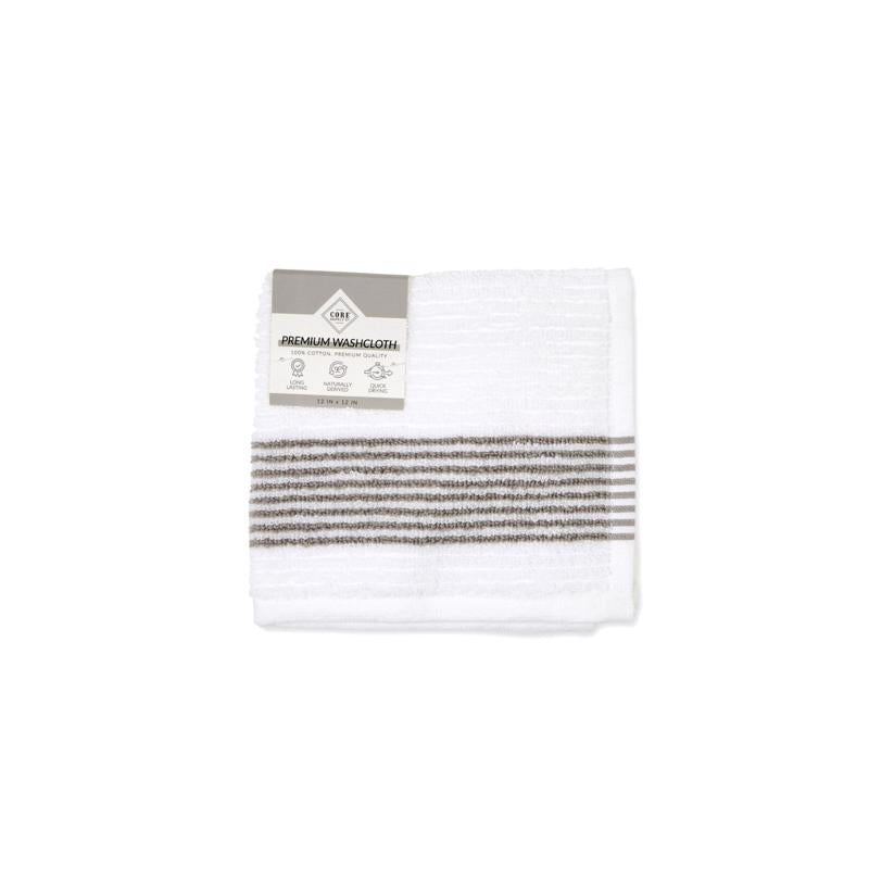 Core Home White Textile Washcloth 1 pc