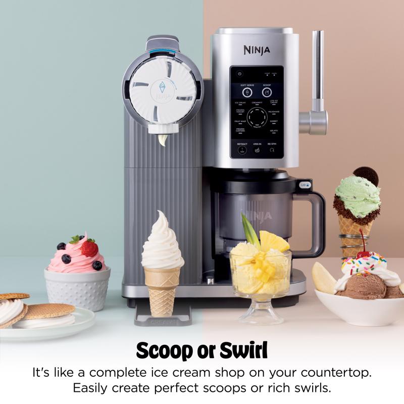 Ninja Gray 0.47 qt Ice Cream Maker 17.52 in. H X 10.04 in. W X 15.16 in. L