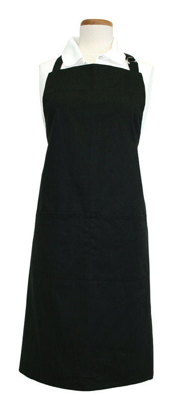 Ritz Black Cotton Solid Apron