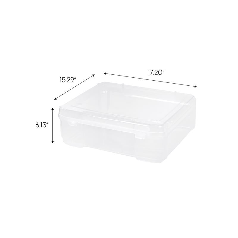 IRIS 24 qt Clear Craft Case 6.13 in. H X 17.2 in. W X 15.29 in. D Stackable