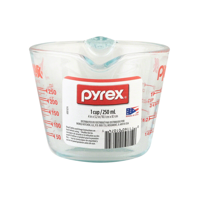 Pyrex 1 cups Glass Clear Measuring Cup
