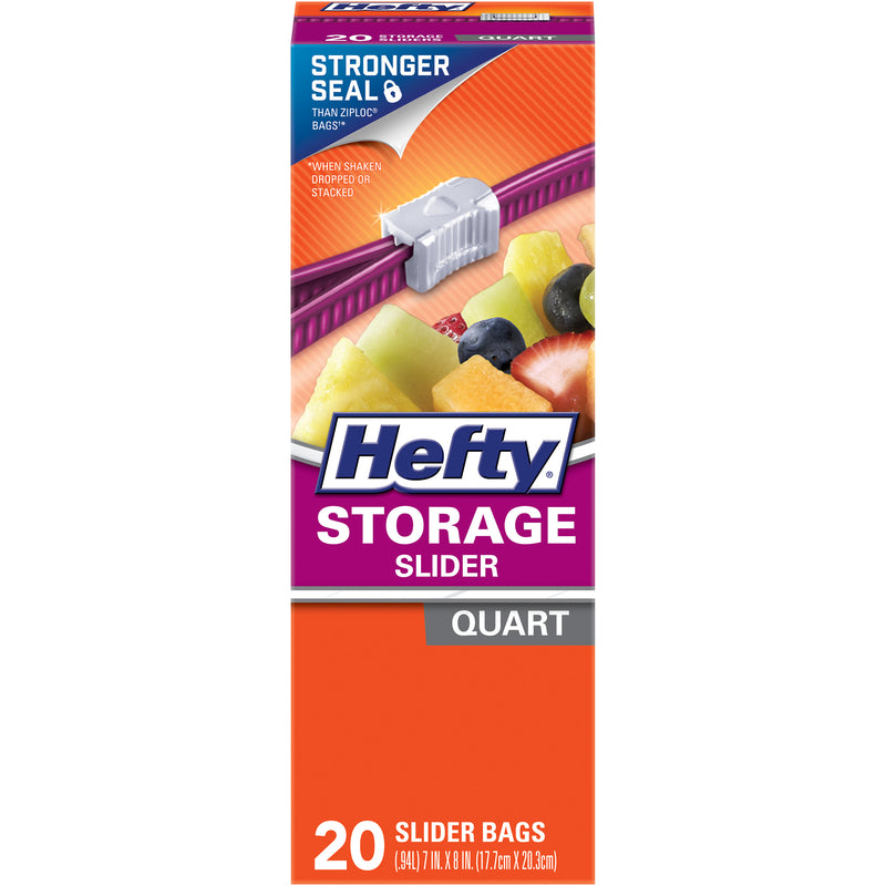 HEFTY SLIDR QUART 20CT