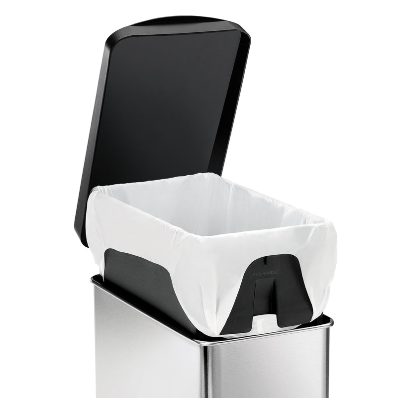 Simplehuman 10 L Silver Plastic/Stainless Steel Step-on Wastebasket
