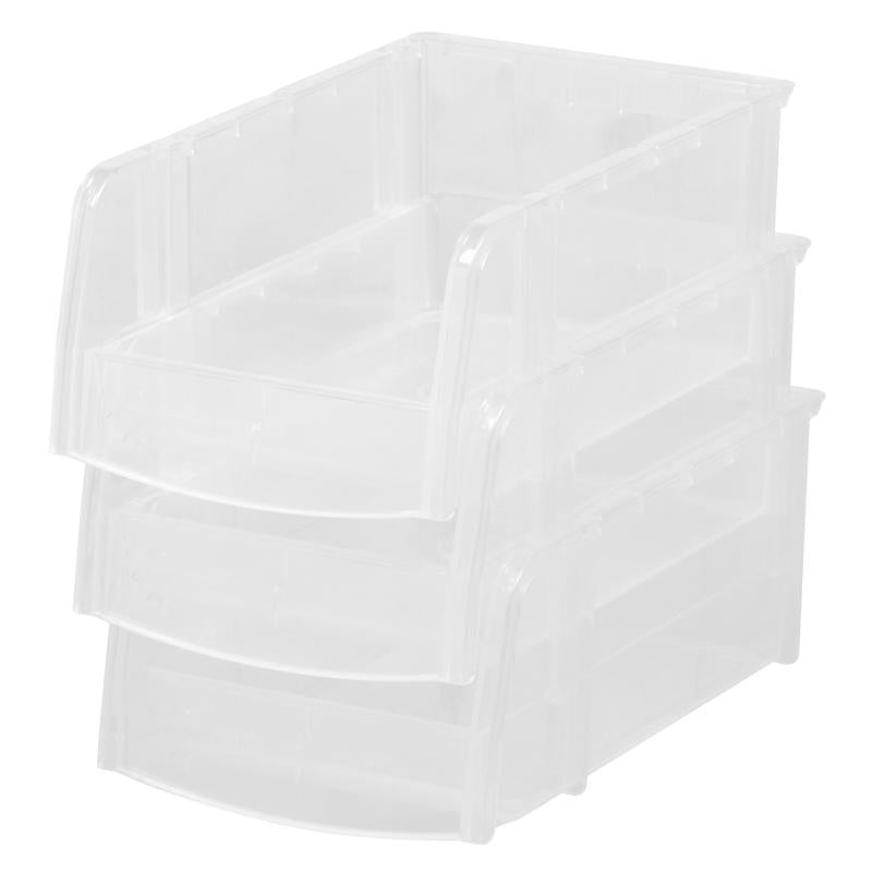 IRIS Clear Storage Bin 3 in. H X 4.5 in. W X 7.5 in. D Stackable
