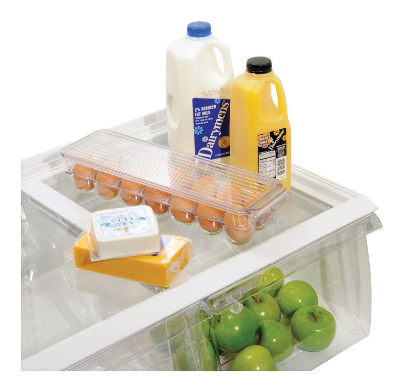 iDesign Linus 3 in. H X 4.25 in. W X 14.5 in. D Plastic Egg Holder