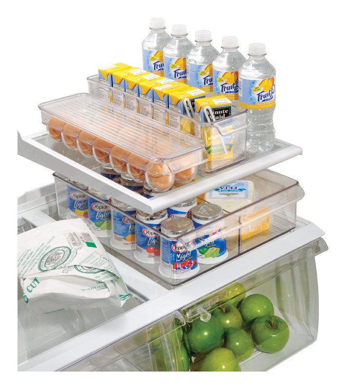 iDesign Linus 3 in. H X 4.25 in. W X 14.5 in. D Plastic Egg Holder