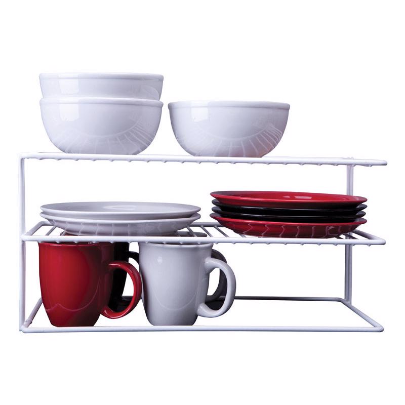 Grayline 40126, Large Two Shelf Organizer, White