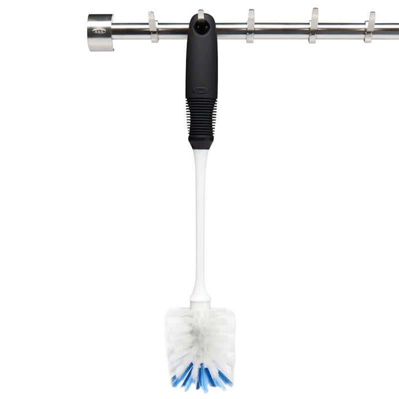 OXO Good Grips 2 in. W Soft/Medium Bristle Plastic/Rubber Handle Bottle Brush