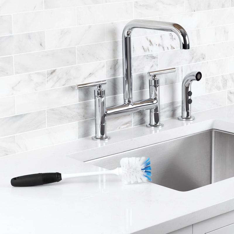 OXO Good Grips 2 in. W Soft/Medium Bristle Plastic/Rubber Handle Bottle Brush