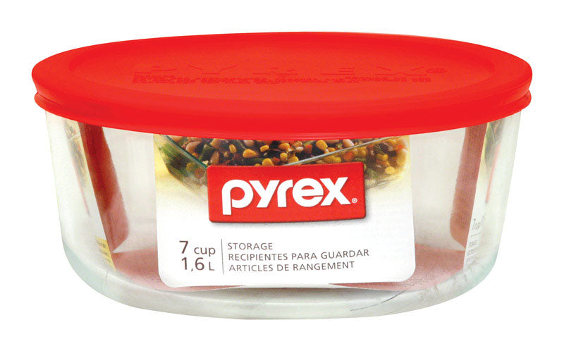 PYREX ROUND W/LID 7CUP
