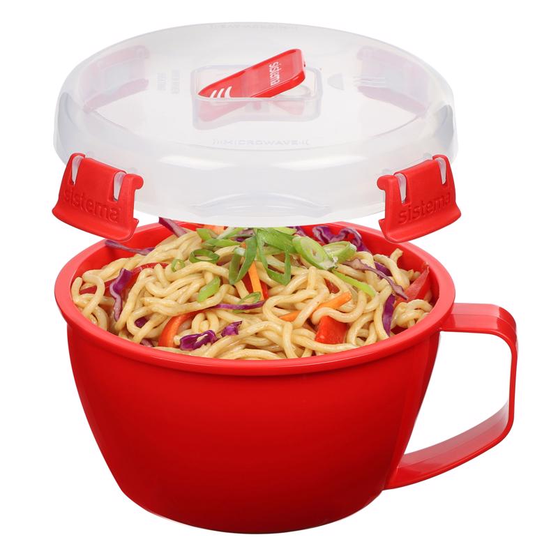 Sistema 31.79 oz Red Noodle Bowl 1 pk