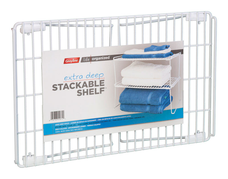 STACKING SHELF WHT 12"H