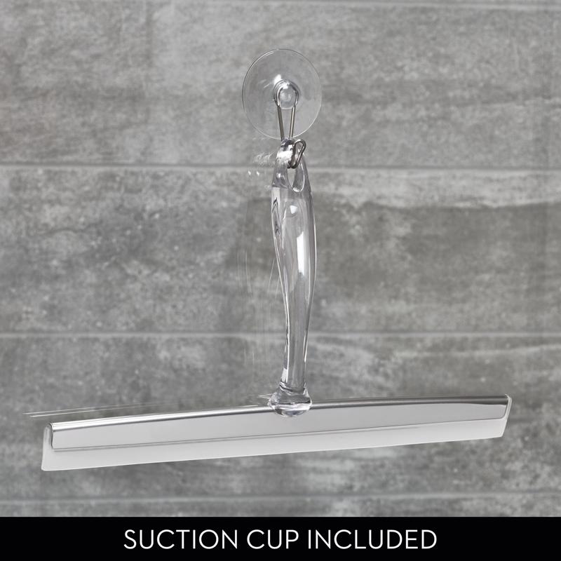 iDesign Zia 12 in. Stainless Steel Shower Squeegee