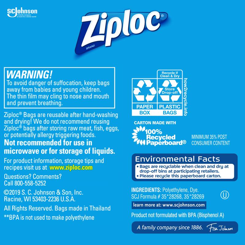Ziploc Clear Snack Bag 90 pk
