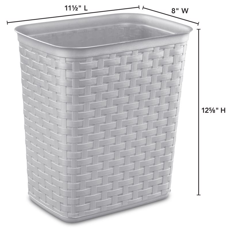 Sterilite 3.4 gal Brown Polypropylene Weave Wastebasket