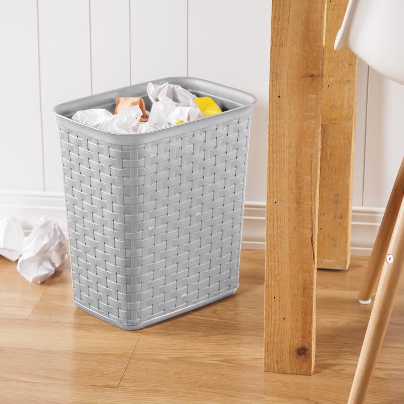 Sterilite 3.4 gal Brown Polypropylene Weave Wastebasket