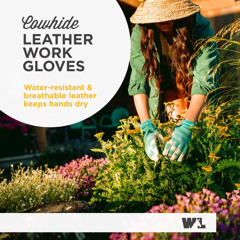 Wells Lamont HydraHyde Women's Indoor/Outdoor Work Gloves Teal M 1 pair