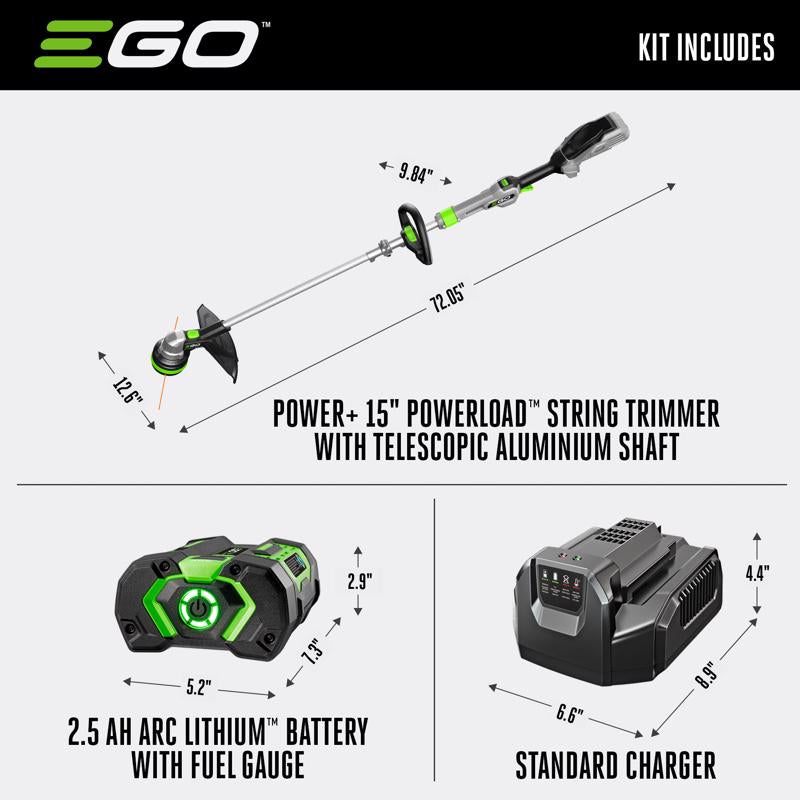 EGO Power+ Powerload ST1511T 15 in. 56 V Battery String Trimmer Kit (Battery & Charger)