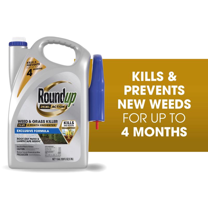 Roundup Dual Action Weed and Grass Killer + Preventer RTU Liquid 1 gal