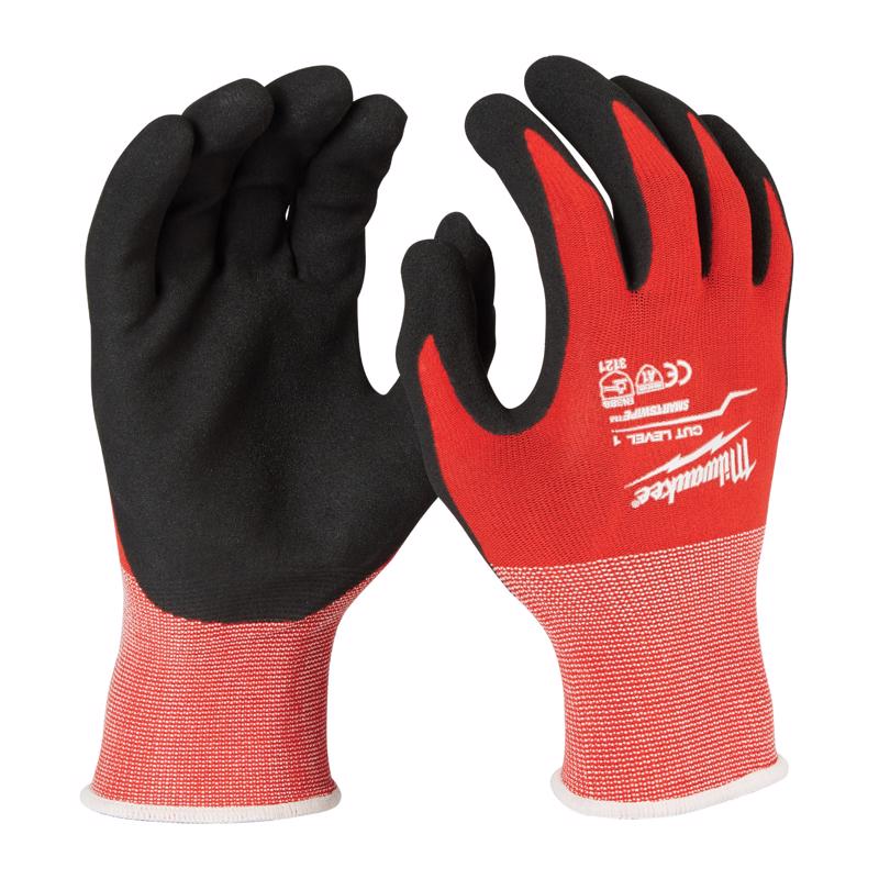 DIPPED GLVS A1 BLK/RED M