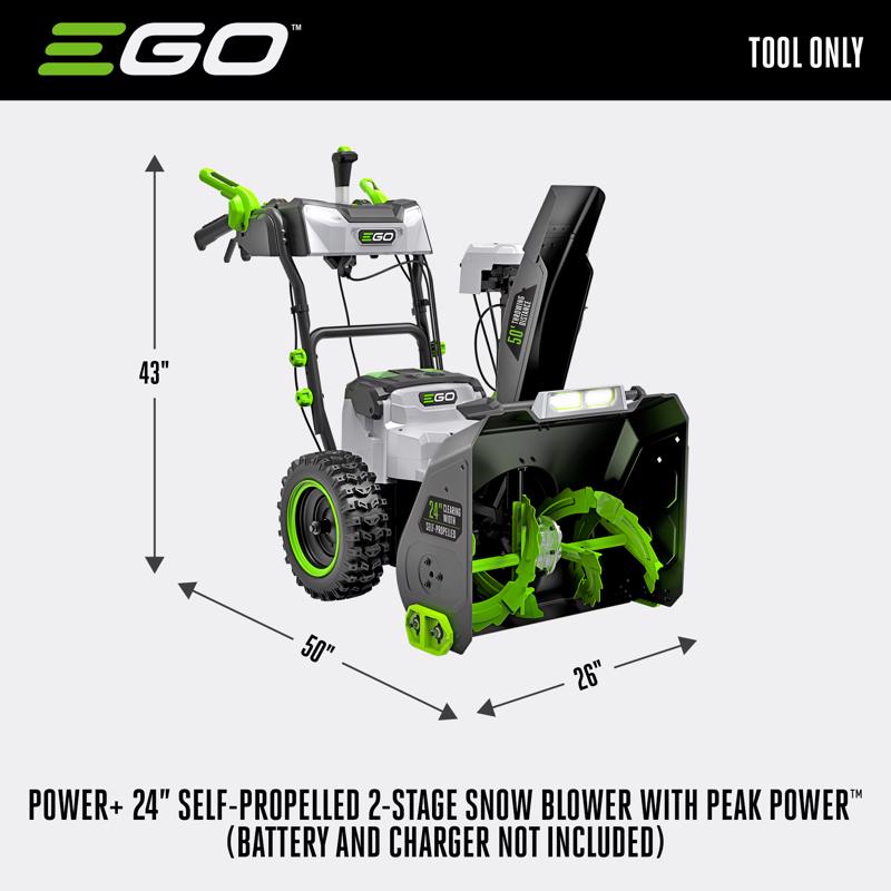 EGO Power+ Peak Power SNT2410 24 in. Two stage 56 V Battery Snow Blower Tool Only