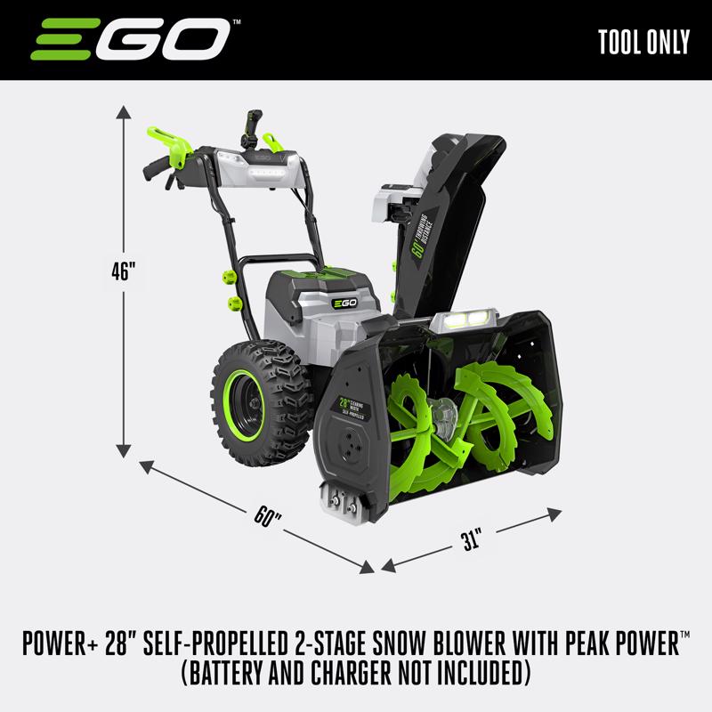 EGO Power+ Peak Power SNT2800 28 in. Two stage 56 V Battery Snow Blower Tool Only