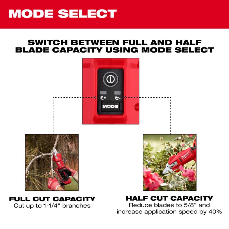 Milwaukee M12 2534-21 Steel Curved Cordless Pruner