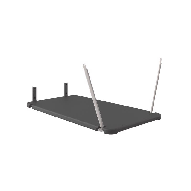 SHELF KT MTL/RSN BLK 45"