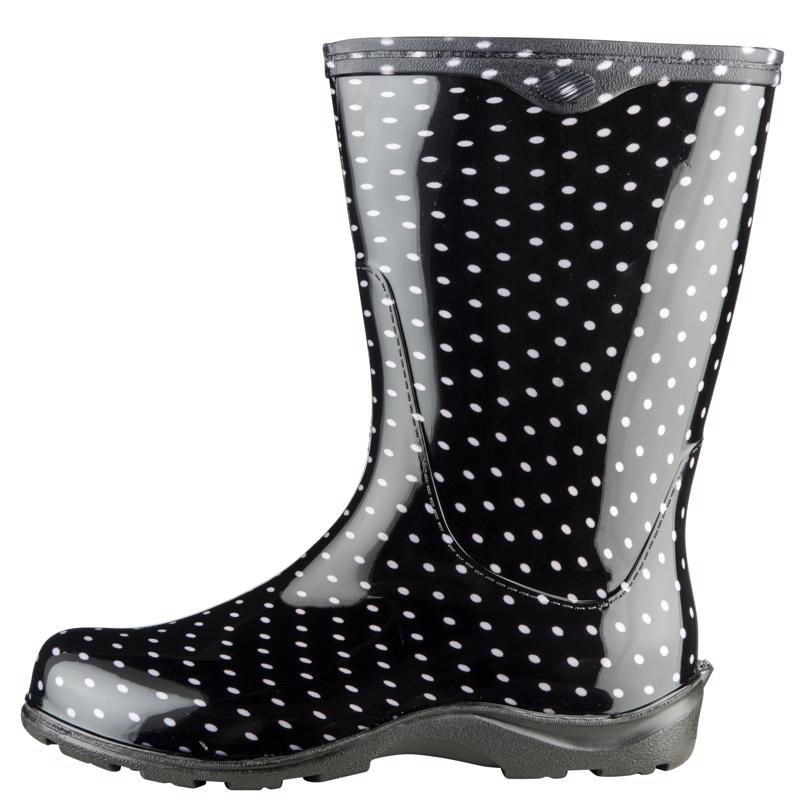 Sloggers Women's Garden/Rain Boots 8 US Black Polka Dot 1 pair