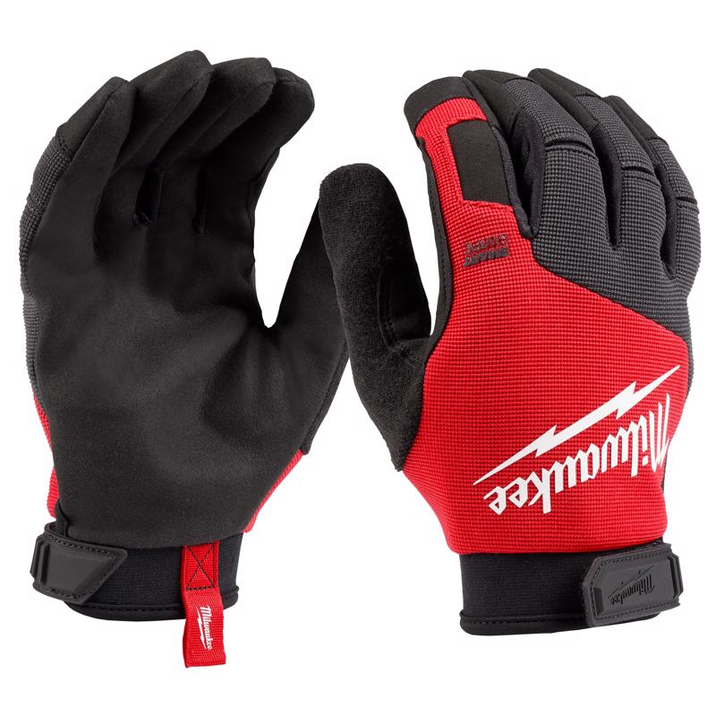 MW WORK GLOVES BLK/RED L