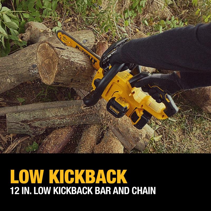 DEWALT 20V MAX* DCCS621P1 12 in. 20 V Battery Chainsaw Kit (Battery & Charger)