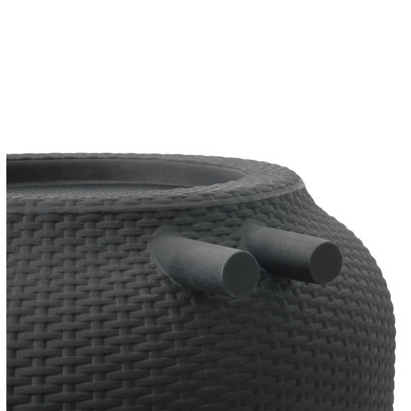 Algreen Products Wicker Black 50 gal Rain Barrel Polyethylene