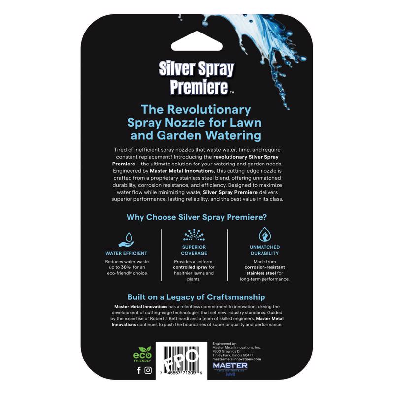 Silver Spray Premiere Adjustable Stainless Steel Spray Nozzle