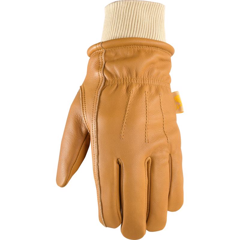 Wells Lamont Women's Indoor/Outdoor Winter Work Gloves Tan M 1 pair
