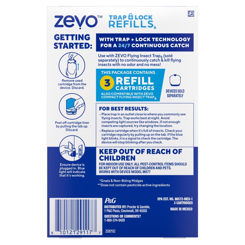 Zevo Indoor Plant Trap Refill 3 pk