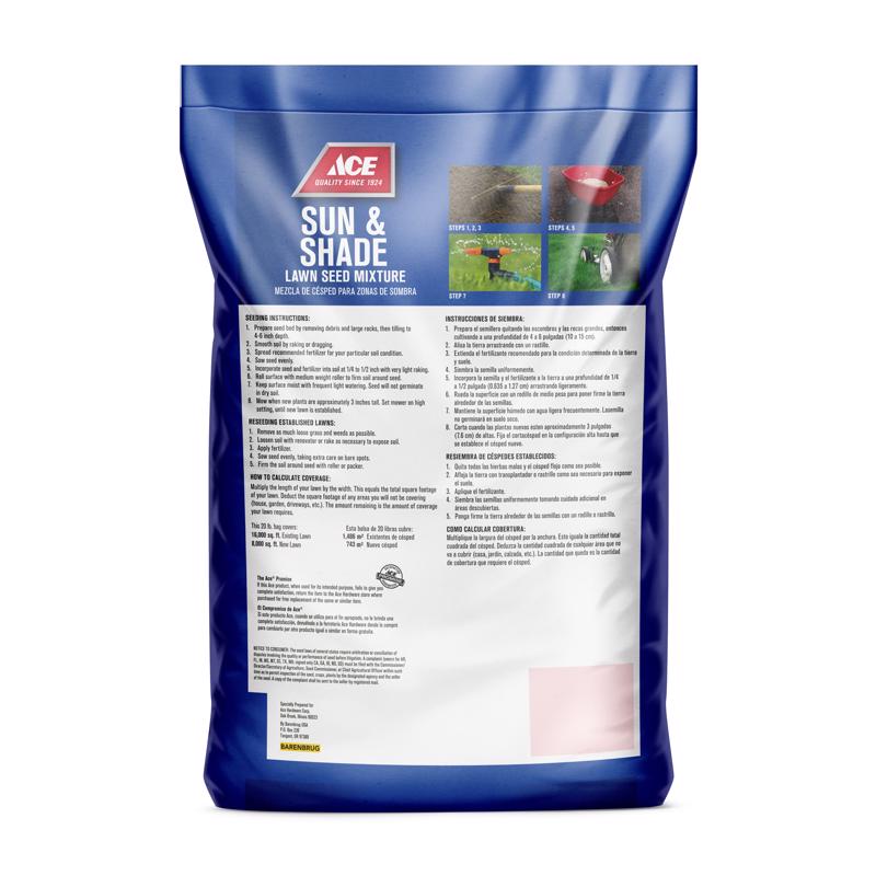 Ace Mixed Sun or Shade Grass Seed 20 lb. cap.