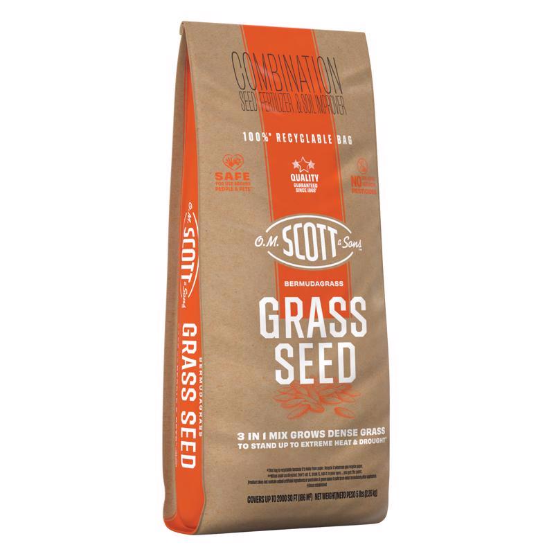 O.M. Scott & Sons Bermuda Grass Full Sun/Light Shade Fertilizer/Seed/Soil Improver 5 lb