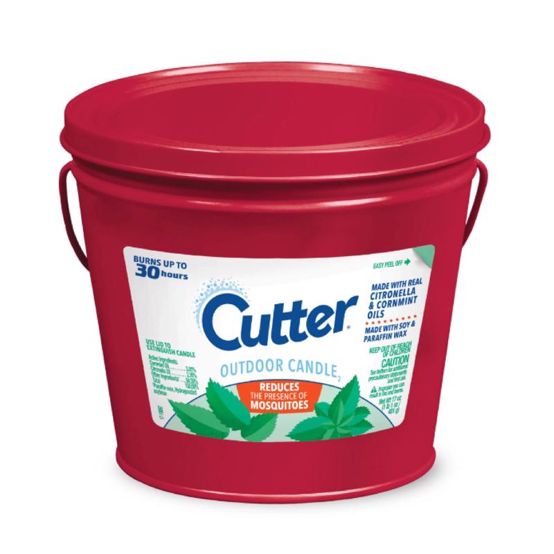 Cutter Outdoor Citronella Bucket Candle Candle For Mosquitoes 17 oz