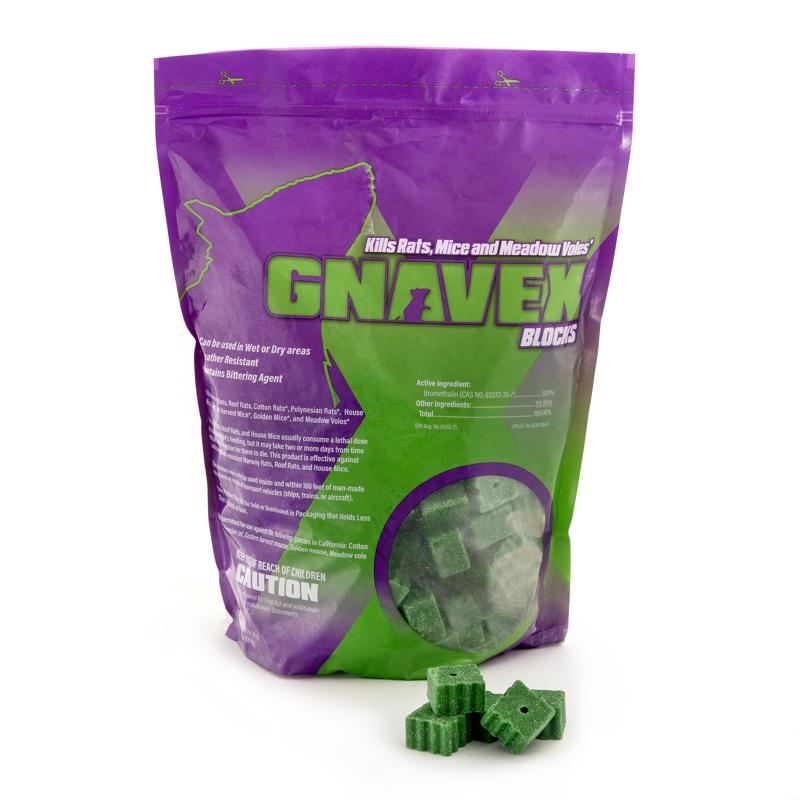Gnavex Toxic Bait Blocks For Mice and Rats 4 lb