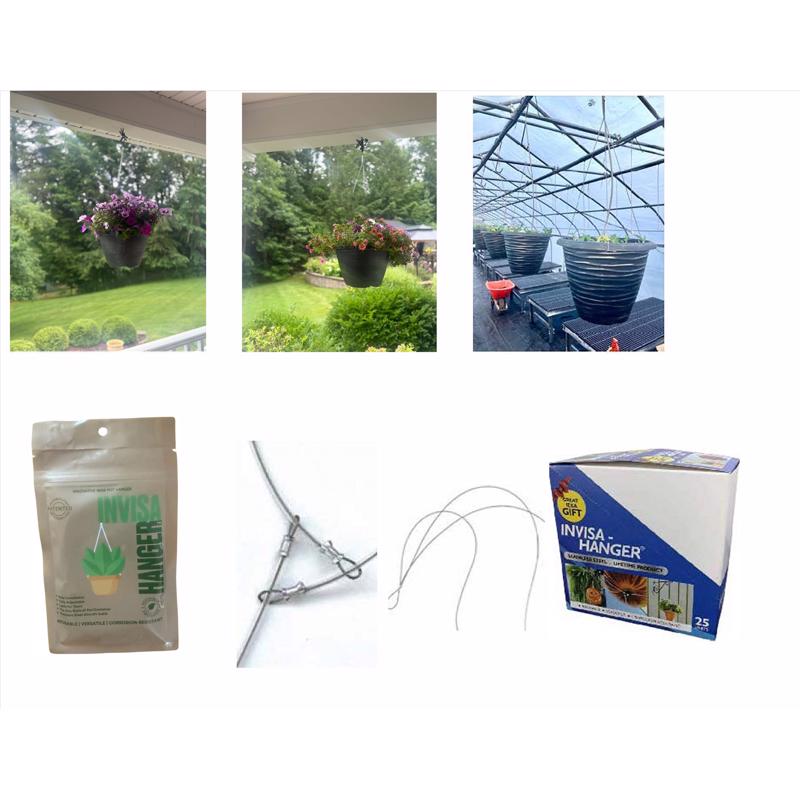 Invisahanger Silver Steel 30 in. H wire Plant Hanger 1 pk