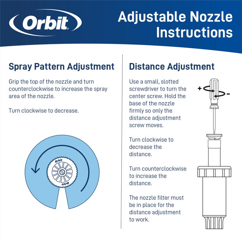 Orbit 4 in. H Adjustable Sprinkler Spray Head