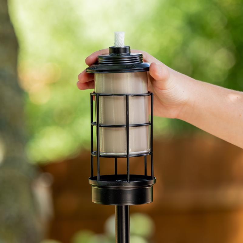 TIKI Black Metal 66 in. Outdoor Torch 1 pc