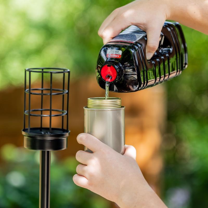 TIKI Black Metal 66 in. Outdoor Torch 1 pc