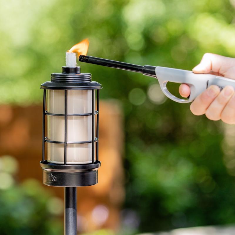 TIKI Black Metal 66 in. Outdoor Torch 1 pc