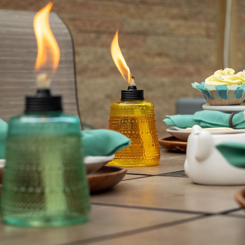 TIKI Assorted Glass 6 in. Tabletop Torch 1 pc