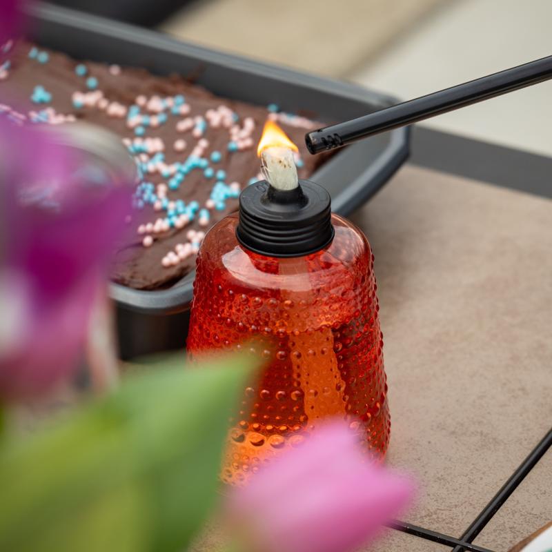TIKI Assorted Glass 6 in. Tabletop Torch 1 pc
